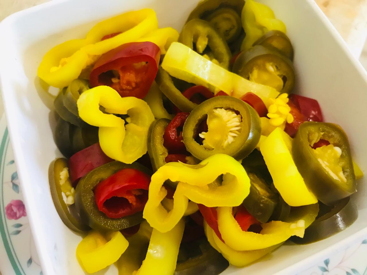 2 SlicedTrio Colored Jalapeno Pepper