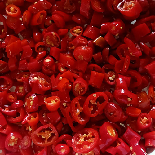 Jalapeno Pepper Hot Red Cut