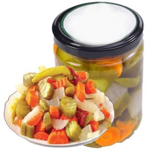 Mixed vegetables in brine